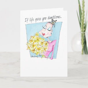Ambiance amusante, carte d'anniversaire pour les f