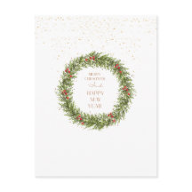 Ambiance de Noël cosy Carte de voeux pliée