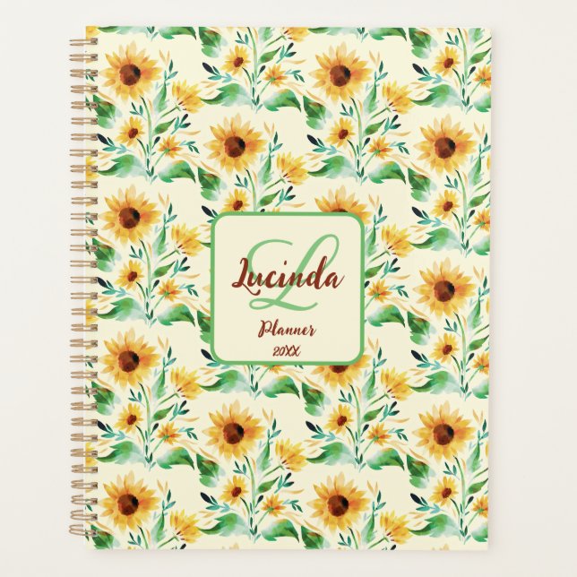 Ambiance florale de tournesol personnalisée (Devant)