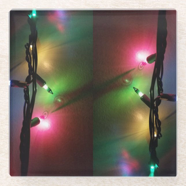 Ambiente Tinkellichter Glasuntersetzer (Vorderseite)