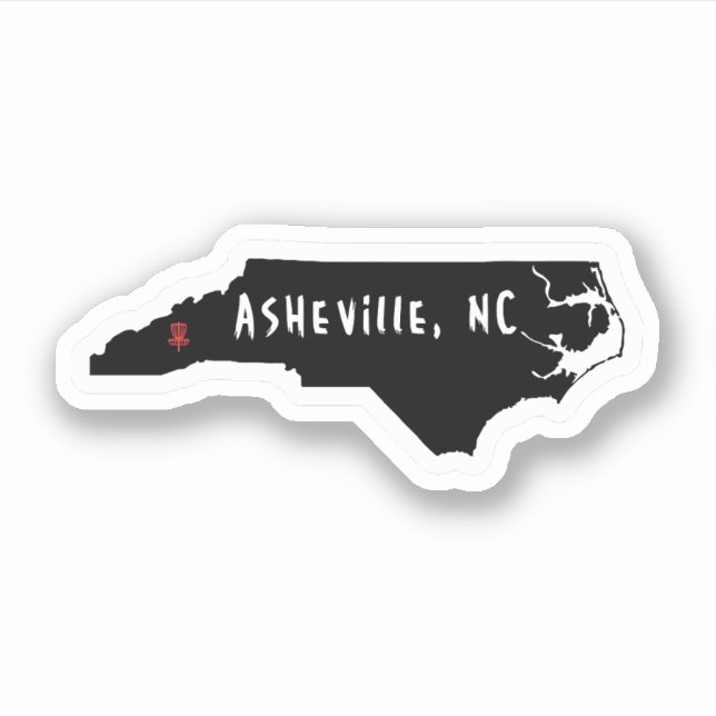 Ambigous Disk Golf Asheville NC Aufkleber (Vorderseite)