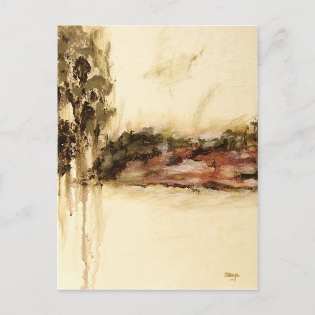 Ambiguelle, Abstrakte Landschaftskunst Tropfen Mal Postkarte (Vorderseite)