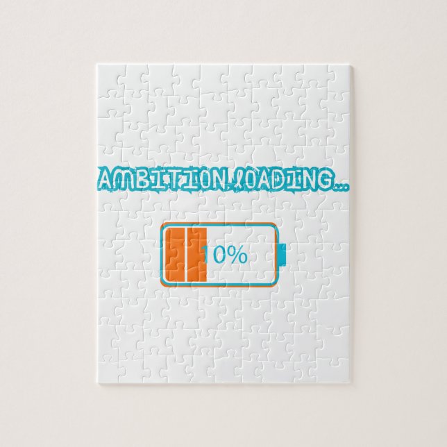 Ambition Loading… 10% | Motivational Battery Low F (Vertikal)