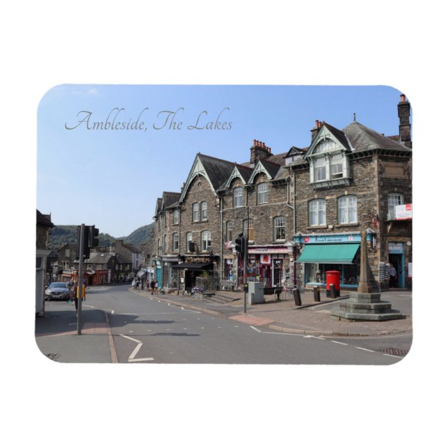 Ambleside Town Centre, The Lakes, England Magnet (Horizontal)