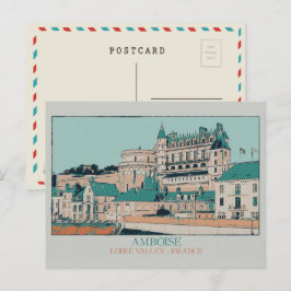 Amboise chateau in Loire, Frankreich Postkarte