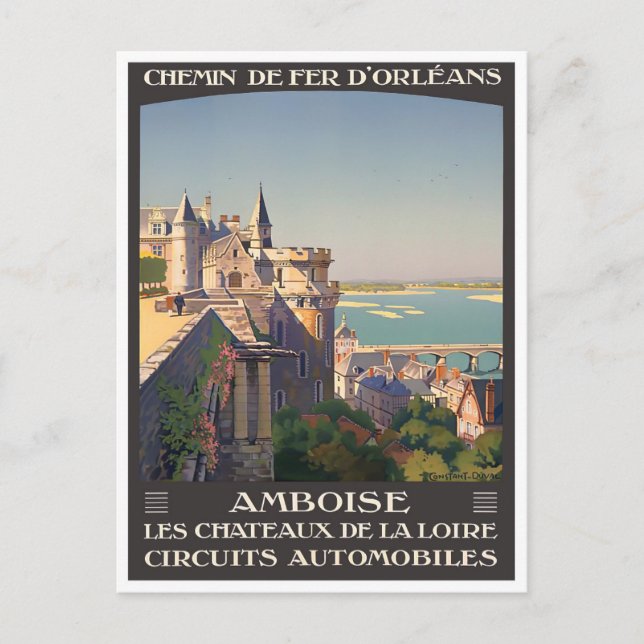 Amboise France Vintage Reise Postcard Postkarte (Vorderseite)