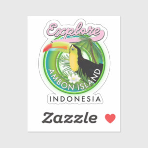 Ambon Insel Indonesien Reise Logo Aufkleber