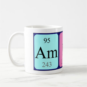 Ambre nom de table périodique mug