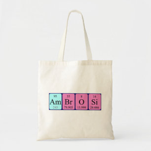Ambrosi Periodenname Totbeutel Tragetasche