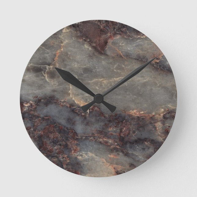 Ambrosia-dekorativer Stein - atemberaubende klare Runde Wanduhr (Vorderseite)