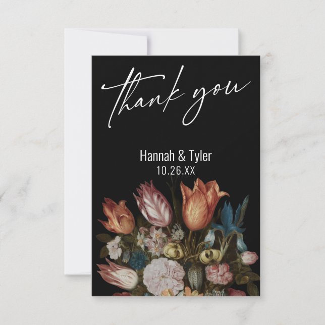 Ambrosius Bosschaert "Blume in einem Glas" Gemälde Dankeskarte (Vorderseite)