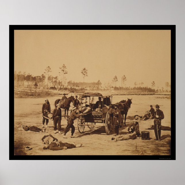 Ambulance Drill near Brandy Station, VA 1864 Poster (Vorne)