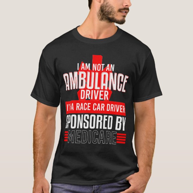 Ambulance Driver Race Car gesponsertes Mädchen T-Shirt (Vorderseite)