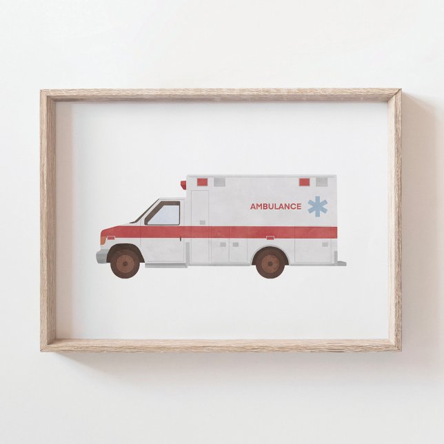 Ambulance Print Kids Room Dekoration (Von Creator hochgeladen)