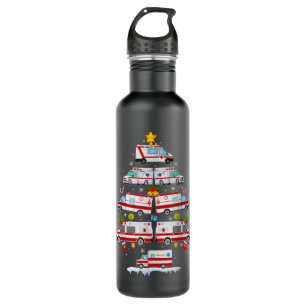 Ambulance Weihnachtsbaum AMR. Funny EMS EMT Parame Edelstahlflasche