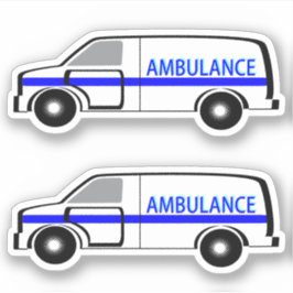 Ambulanz - 2-fache Bodensenkung Aufkleber