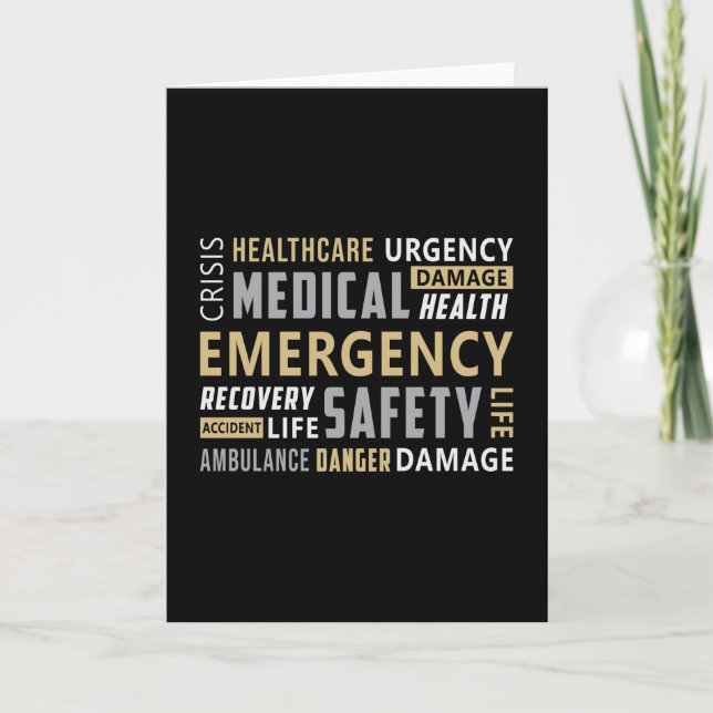 Ambulanzfahrer - paramedizinischer Notfall-Pilot Karte (Vorderseite)