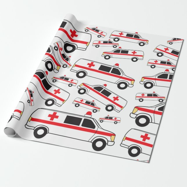 Ambulanzmuster Geschenkpapier (Ungerollt)