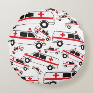 Ambulanzmuster Rundes Kissen