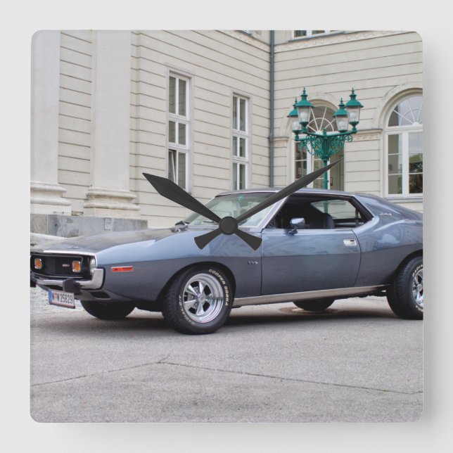 AMC Javelin SST 1974 Quadratische Wanduhr (Vorderseite)