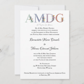 AMDG Katholische Hochzeitseinladung
