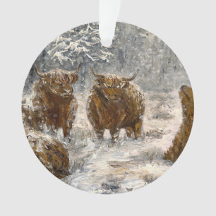 Âme des Highlands : Vaches enneigées fantaisistes 