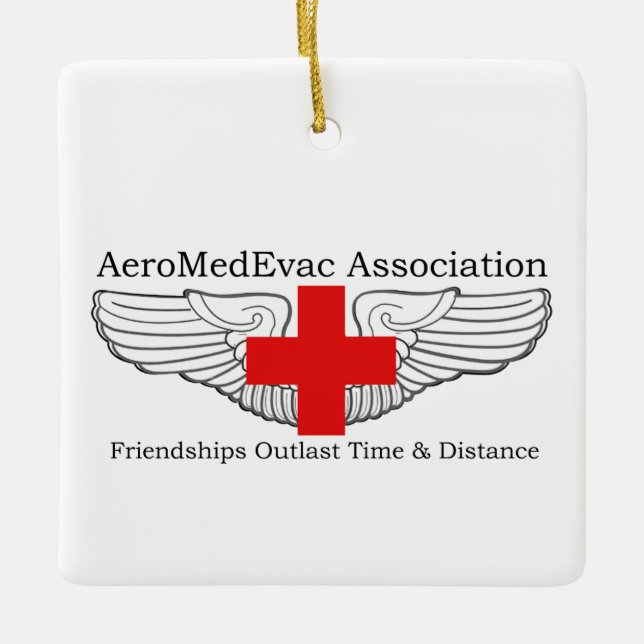 AMEA-Logo / Motto-Ornament Keramikornament (Vorderseite)