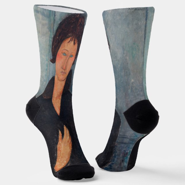 Amedeo Modigliani - Frau mit blauen Augen Socken (Gewinkelt)