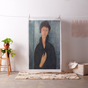 Amedeo Modigliani - Frau mit blauen Augen Stoff