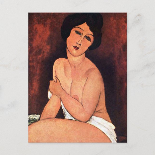 Amedeo Modigliani Große sitzende Frau Postkarte (Vorderseite)