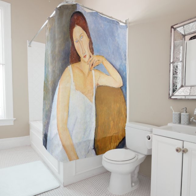 Amedeo Modigliani - Jeanne Hebuterne Duschvorhang (Beispiel)