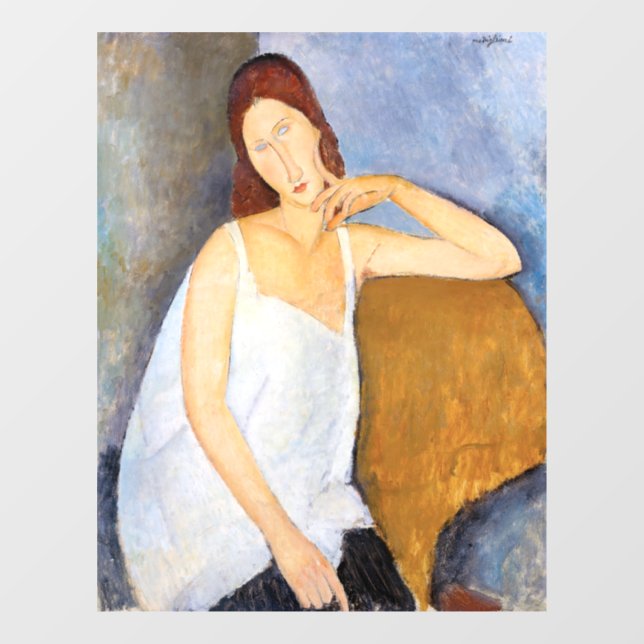 Amedeo Modigliani - Jeanne Hebuterne Fensteraufkleber (Blatt)