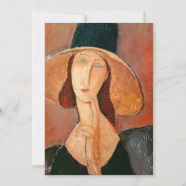 Amedeo Modigliani - Jeanne Hebuterne in Large Hat Dankeskarte