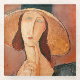 Amedeo Modigliani - Jeanne Hebuterne in Large Hat Glasuntersetzer