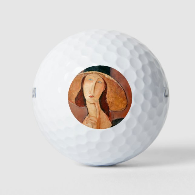 Amedeo Modigliani - Jeanne Hebuterne in Large Hat Golfball (Vorderseite)