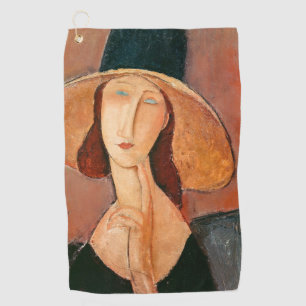 Amedeo Modigliani - Jeanne Hebuterne in Large Hat Golfhandtuch