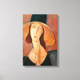 Amedeo Modigliani - Jeanne Hebuterne in Large Hat Leinwanddruck