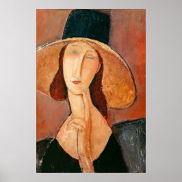 Amedeo Modigliani - Jeanne Hebuterne in Large Hat Poster
