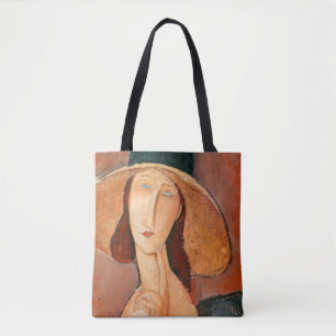 Amedeo Modigliani - Jeanne Hebuterne mit großer Hu Tasche