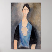 Amedeo Modigliani - Junge Frau in Blau