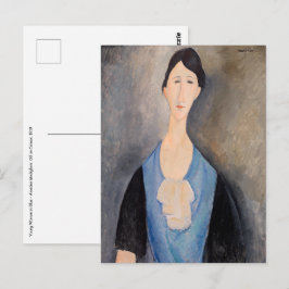 Amedeo Modigliani - Junge Frau in blau Postkarte
