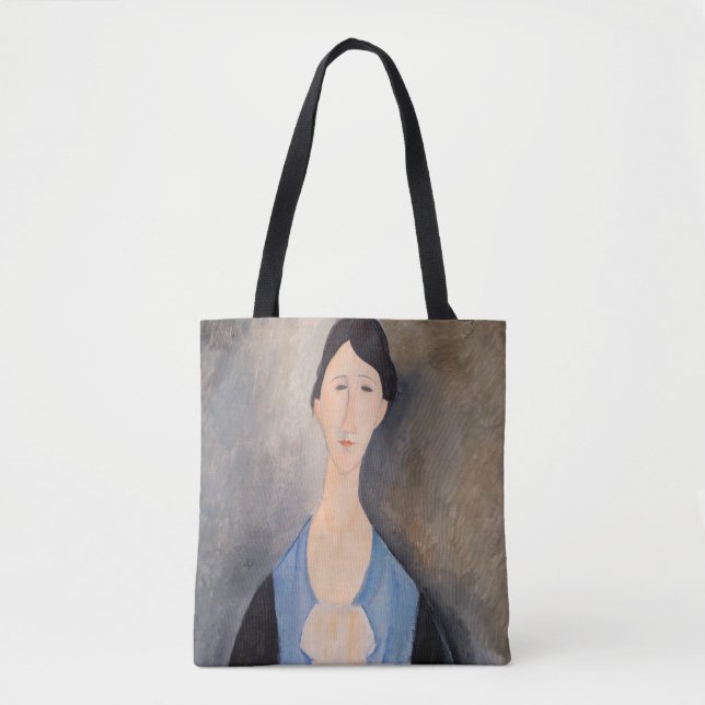 Amedeo Modigliani - Junge Frau in blau Tasche (Vorderseite)