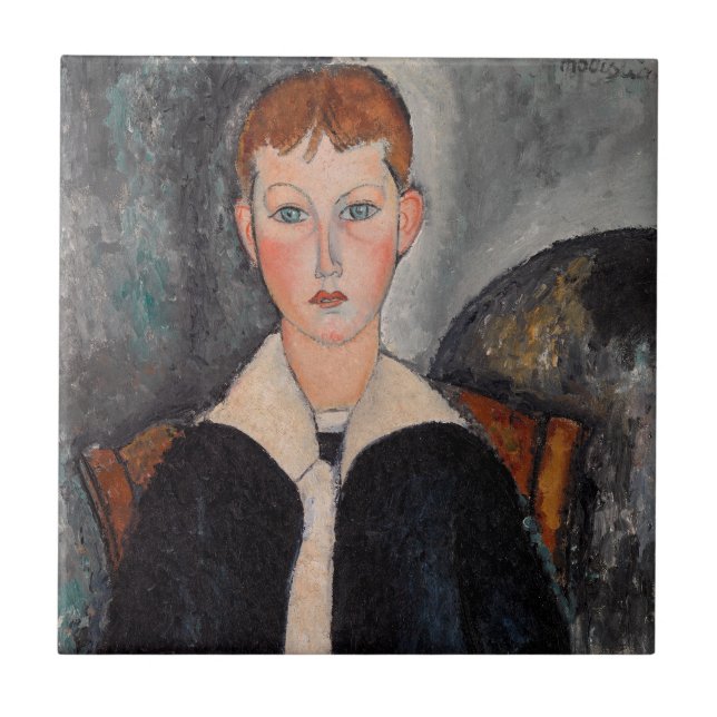 Amedeo Modigliani - Junge im Matrosenanzug Fliese (Vorderseite)