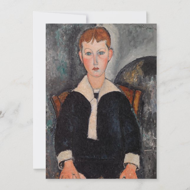 Amedeo Modigliani - Junge in Sailor Anzug Dankeskarte (Vorderseite)