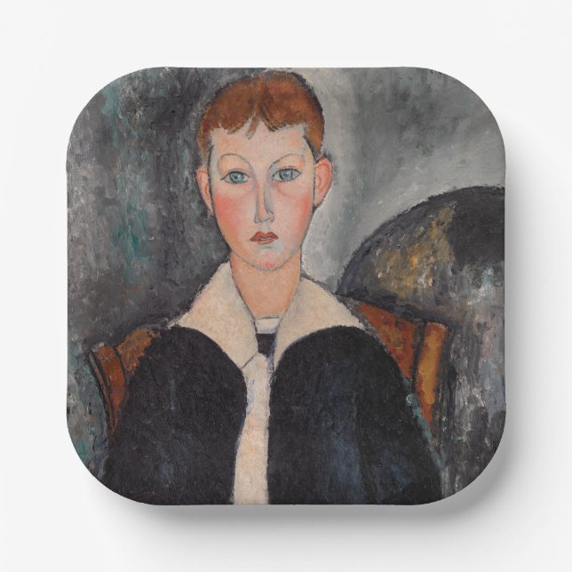 Amedeo Modigliani - Junge in Sailor Anzug Pappteller (Vorderseite)