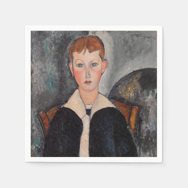 Amedeo Modigliani - Junge in Sailor Anzug Serviette (Vorderseite)