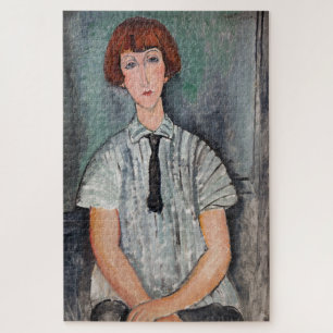 Amedeo Modigliani - Jungenmädchen in einer gestrei