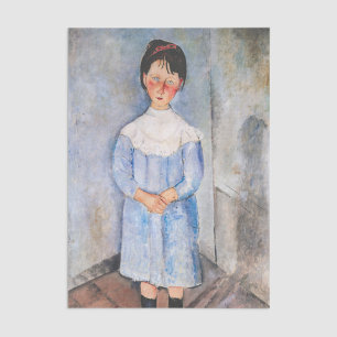 Amedeo Modigliani - Kleines Mädchen in Blau Seidenpapier