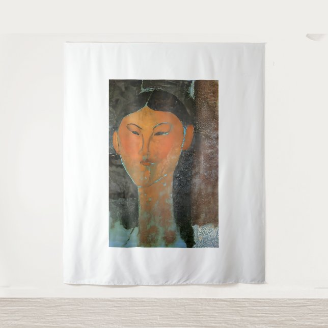 Amedeo Modigliani Kunst Wandteppich (Vorderseite)