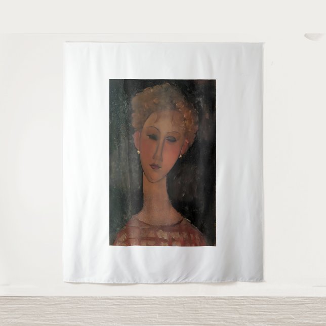 Amedeo Modigliani Kunst Wandteppich (Vorderseite)